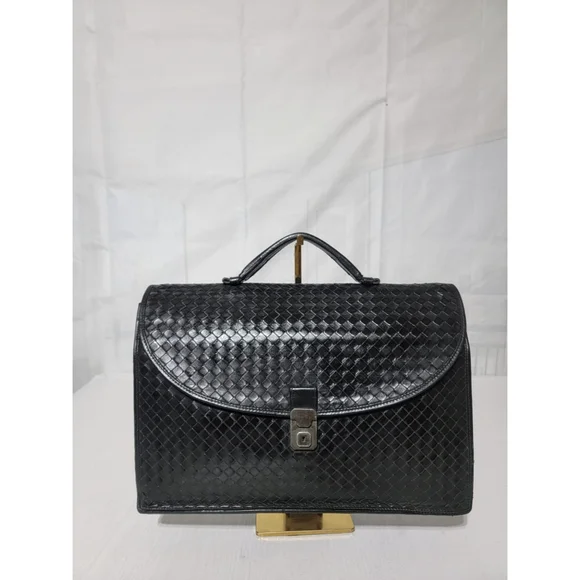Authentic Bottega Veneta Envelope Briefcase Intrecciato Nappa BLACK - Picture 8 of 15